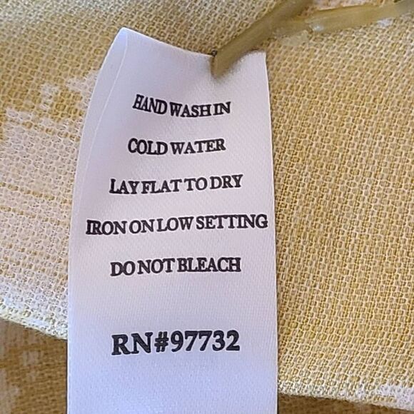 Lior Womens Rayon Blend Tunic Blouse Collared Rolled Sleeve Polka Print Medium - Picture 12 of 13